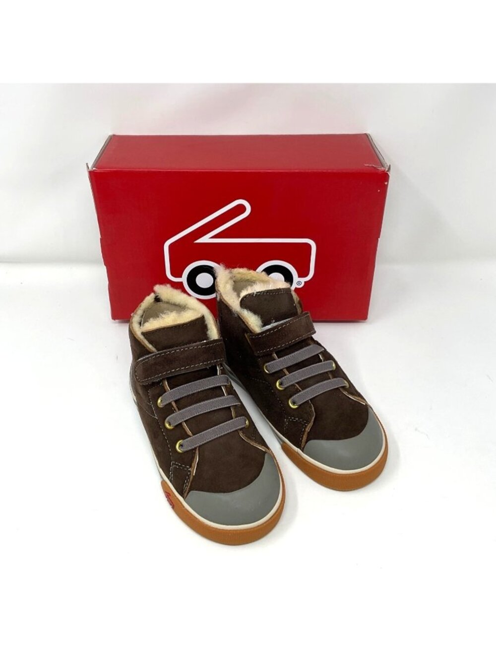 See Kai Run Devon Boys Brown Shearling Boots Toddler Little Kid Size 12 Shoes